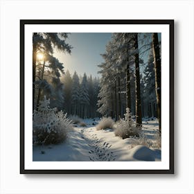 Snowy Forest Art Print