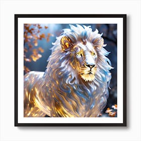 Lion of glass Art Print