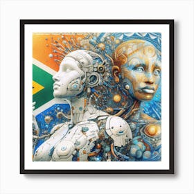 Robots In South Africa Art Print