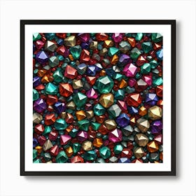 Colorful Gems Background Art Print