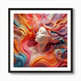 Abstract Of A Woman 24 Art Print