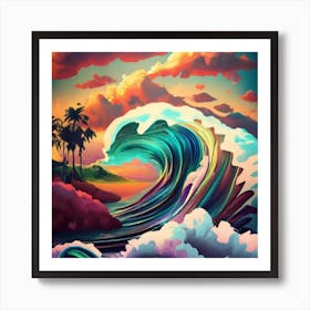 Wave In The Sky Art Print