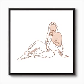 Nude Line Art Print 1 Art Print