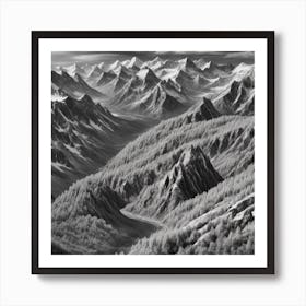 Landscapes Black And White 2 Art Print