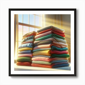 Stack Of Clothes Art Print