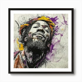 Rastafari Jamaican Reggae Musician Art Print