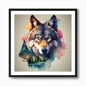 Wolf Painting Art Print