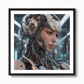 Cyborg Girl #3 Art Print