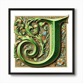 Letter J 2 Art Print