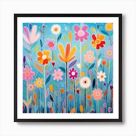 Flowers In The Garden Art Print