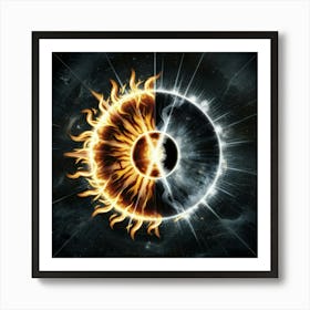 Sun And The Moon 1 Art Print