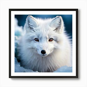 Watercolor Arctic Fox Studio Photography Complex Details High Detail Poster