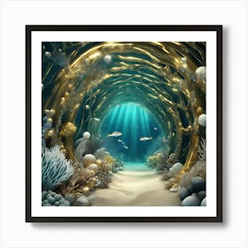 Underwater Tunnel 1 Art Print