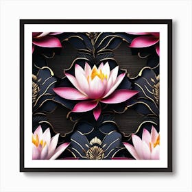 Lotus Flower Wallpaper 10 Art Print