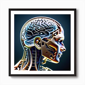 3d Image Of Human Brain Art Print