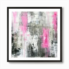 Pink Abstract Painting Art Print