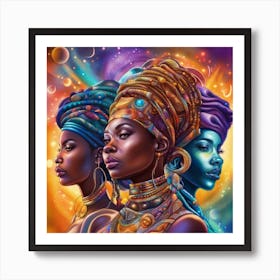 Three African Women Art Print