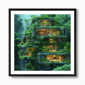 House In The Jungle Art Print