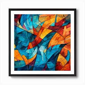 Abstract Stained Glass Background 1 Art Print