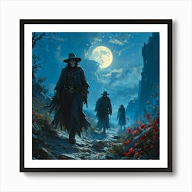 The Rising Undead In The Full Moon (27) Art Print