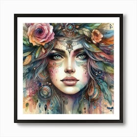 Bohemian Woman Art Print