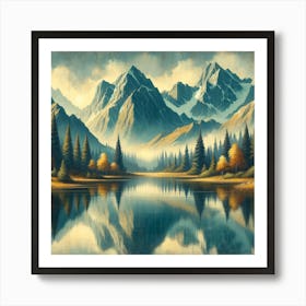 Cropped Mountain Landscape Art Print