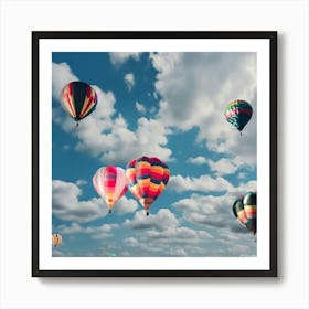 Hot Air Balloons In The Sky 1 Art Print