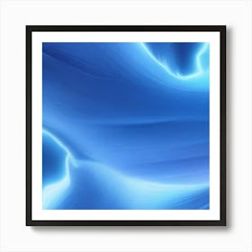 Abstract Blue Wave Art Print