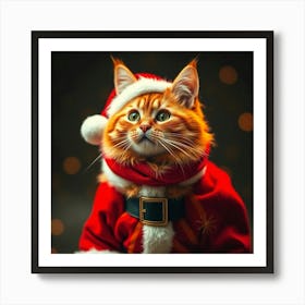 Asm Orange Cat Wearing Like Santa Celebrate The New Ye 0fd2a0e5 E0dd 469d B6c0 Cd081091755b Art Print