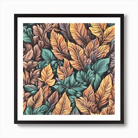 Autumn Leaves Pattern #4 Art Print