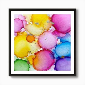 Watercolor Splatters Art Print