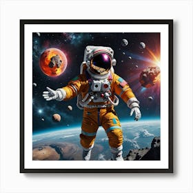 Exploring the Cosmos: One Step at a Time Art Print