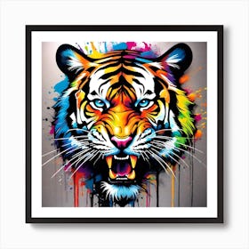 Colorful Tiger Art Print