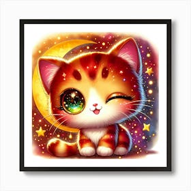 Creative Feline Cat Artwork 46 Art Print