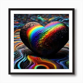 Rainbow Heart Art Print