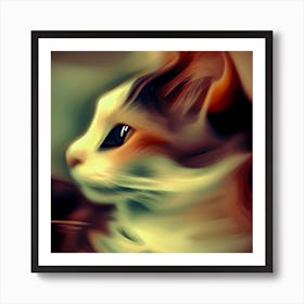 Cat Portrait Affiche