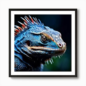 Blue Iguana Art Print