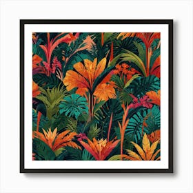 Tropical Seamless Pattern 1 Art Print