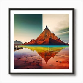 Abstract Mountain Landscape Art Print