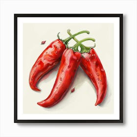 Red Chili Peppers 1 Art Print