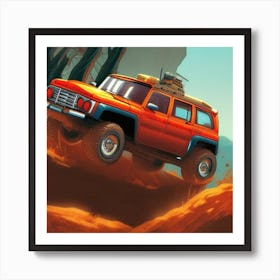 Jeep In The Desert Art Print