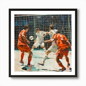 Soccer Players In Action 4 Art Print