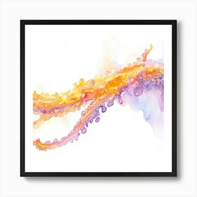 Abstract Watercolor Octopus Art Print