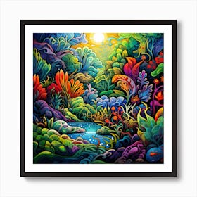 Psychedelic Jungle Art Print