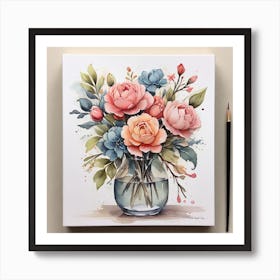 Flower bouquet Art Print