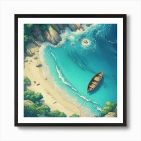 Boat On The Beach 2 Art Print