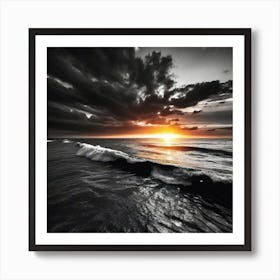 Sunset Over The Ocean 228 Art Print