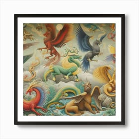 Chinese Dragons Art Print