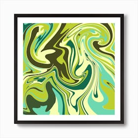 Serpent Swirl Square Art Print