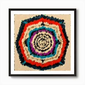 Cosmic Surge Mandala Art Print